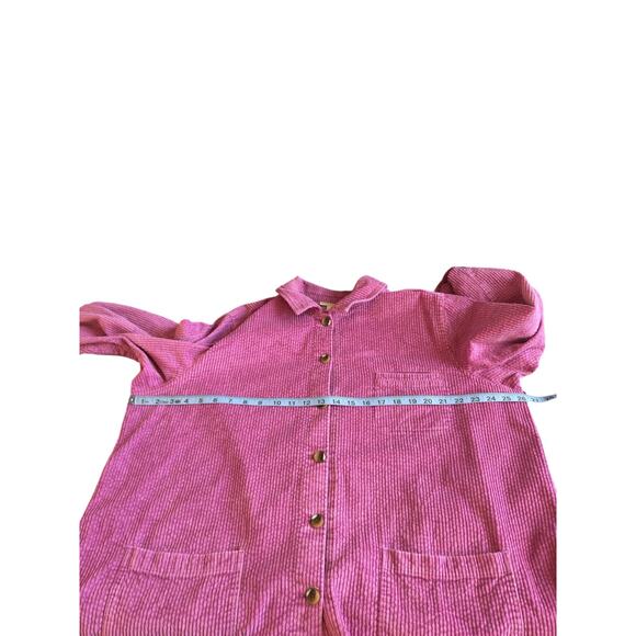 Appleseed Women's Corduroy Shirt Jacket Button Up Plus Pink Cabin Size 2X - Picture 10 of 11